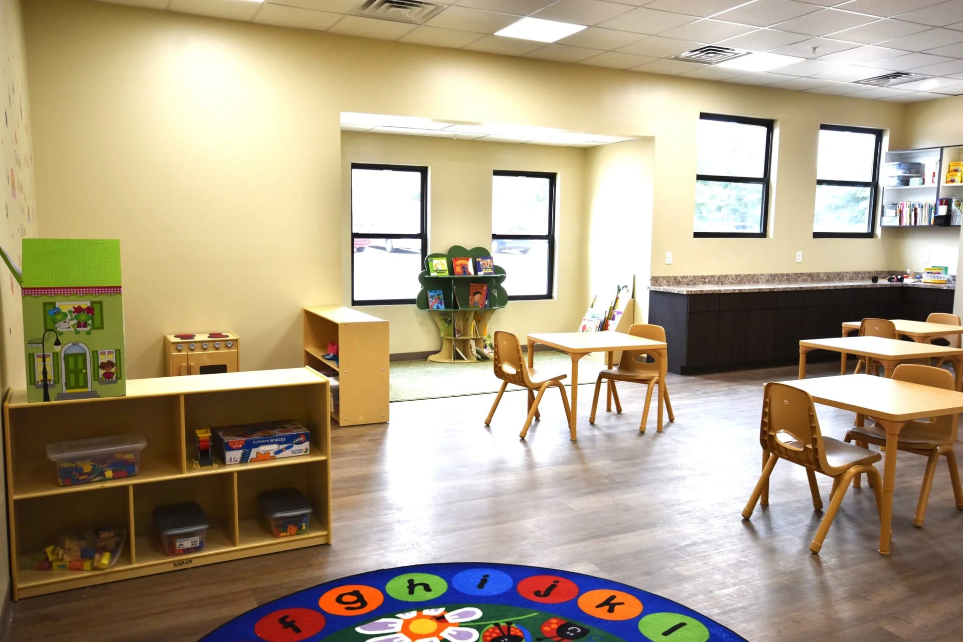 A finished classroom at Peas in a Pod Learning Center