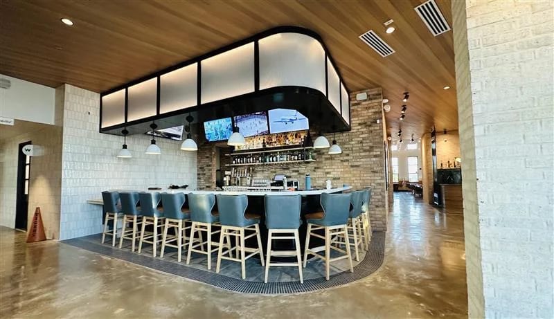 Architectural details at Varsity Grillhouse