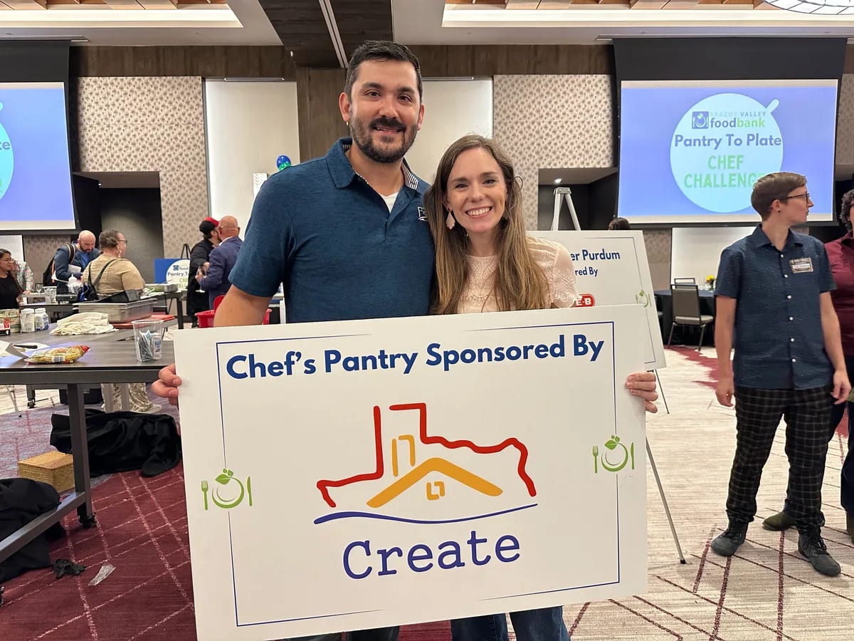 Create representatives at the Brazos Valley Food Bank Pantry to Plate event