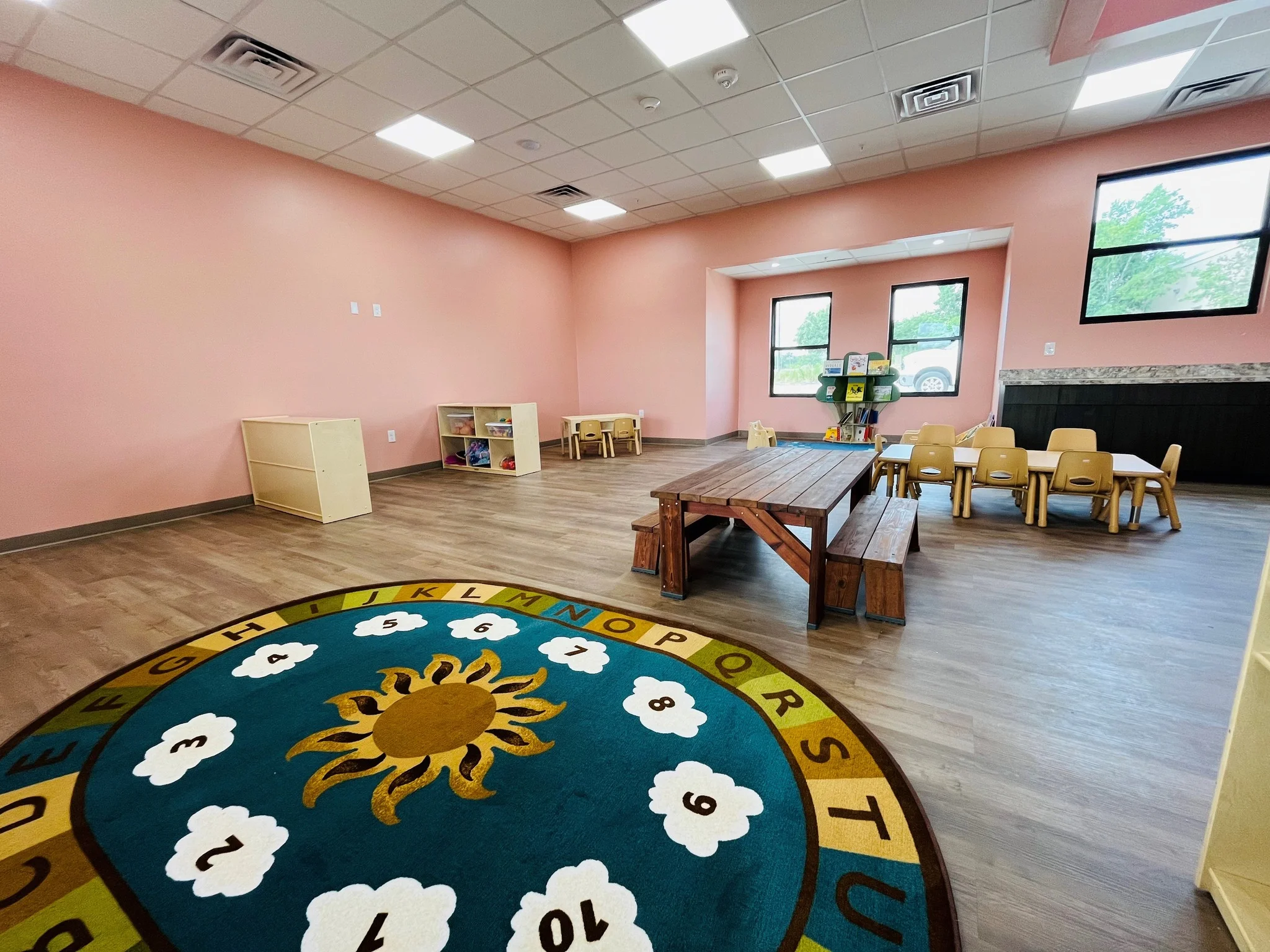 Spacious early learning room